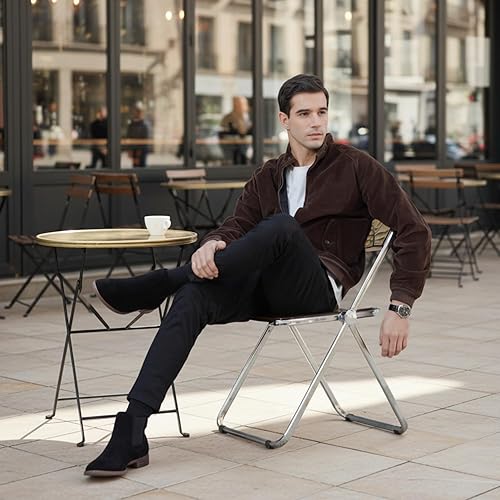 Miniatura 7 de Jousen Botas Chelsea para hombre, ligeras, informales, Chukka, botas de tobillo clásicas elásticas para hombre