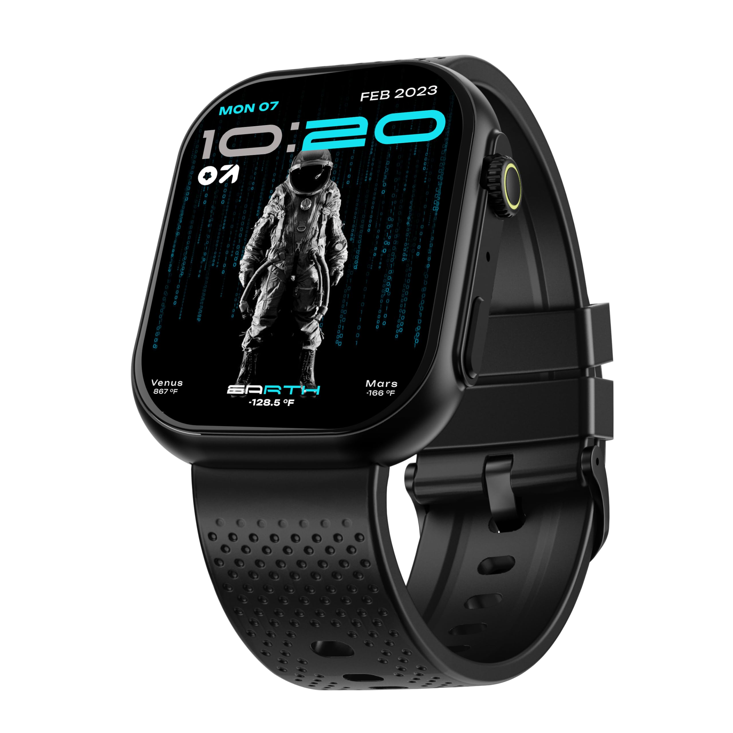Boult Newly Launched Drift Max Smartwatch 2.01'' HD Screen, BT Calling 5.2, 350 Nits Brightness, IP67, 150+ Watchfaces, 120+ Sports Modes, AI Voice Assistant, SpO2 Monitoring (Pure Black)-image-43
