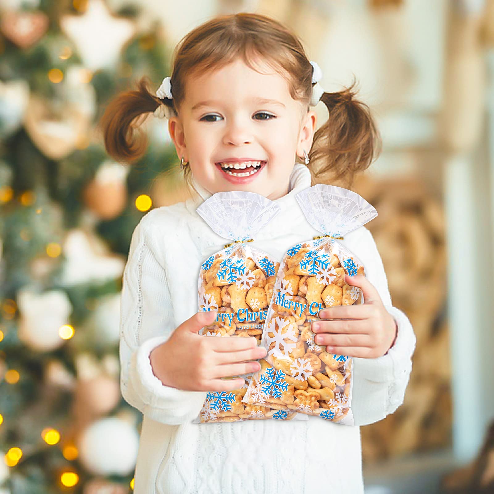 50Pcs Sachet De Biscuit Bonbon De Noel Durable E Transparent