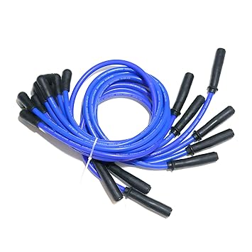 10.5mm Spark Plug Wire Set,9pcs High Performance Spark Plug Cables for SBC BBC HEI 350 383 454 Electronic