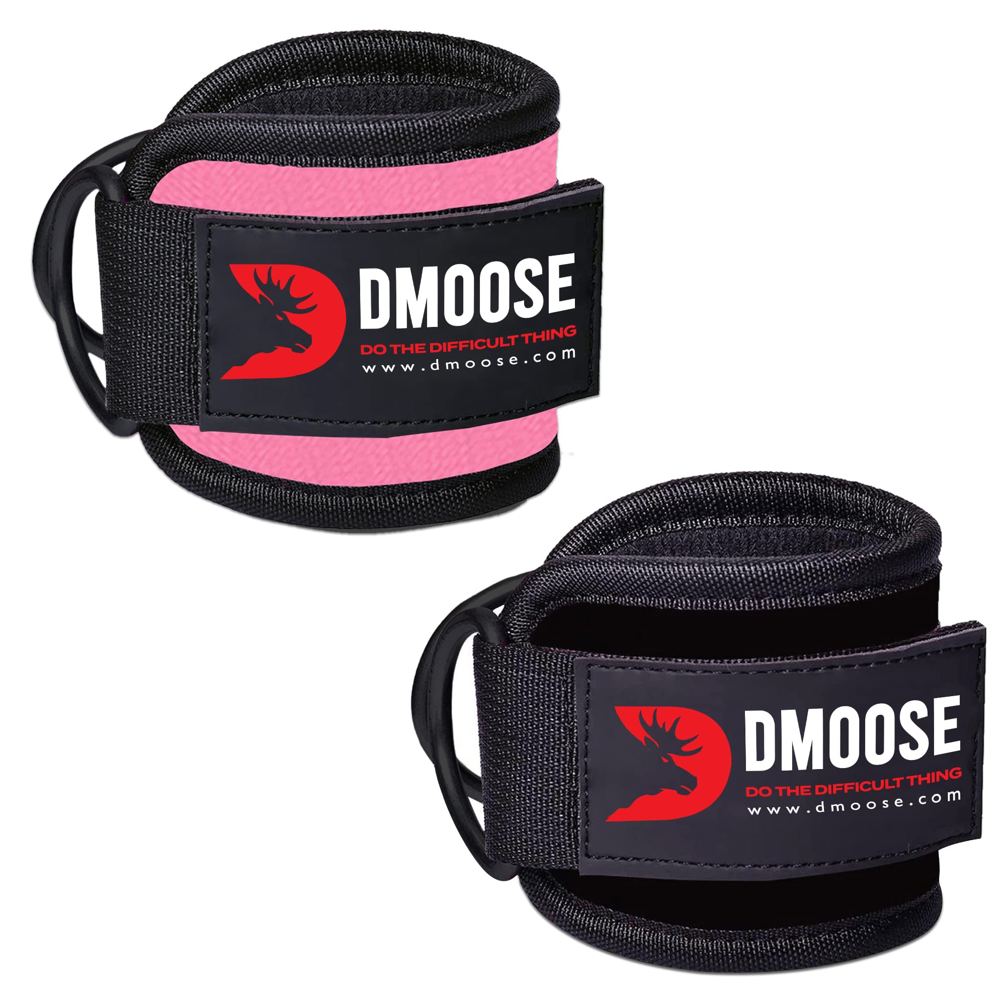 DMoose Ankle Straps for Cable Machine Attachments - Gym Ankle Cuff for Kickbacks, Glute Workouts, Leg Extensions, Curls, Booty Hip Abductors Exercise for Men and Women, Adjustable Neoprene Support
