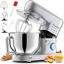 Kitchen Stand Mixer, 6.5Qt Household Stand Mixers, 660W 6+P Speed Tilt-Head Electric Dough Mixer, Food Mixers for Daily Use with Dough Hooks, Whisk, Beater