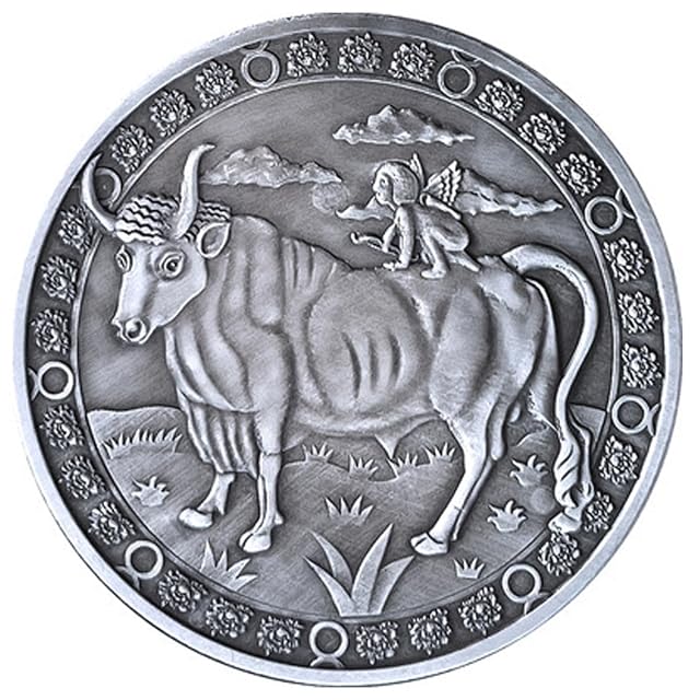 Moneda de la Suerte con 12 Constelaciones Acuario, Piscis, Aries, Tauro, Géminis, Cáncer, Leo, Virgo, Libra