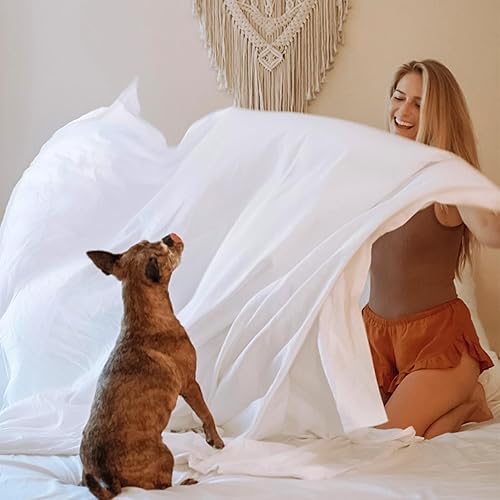 Miniatura 4 de Sleep & Beyond - Juego de sábanas de 100 % algodón orgánico, certificado GOTS, sábana bajera, sábana encimera y fundas de almohada, tamaño