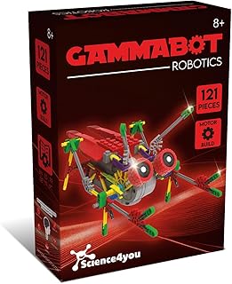 Science4you Robotics Gammabot - Roboterbaukasten für Kinder, Bauen Sie Ihren eigenen laufenden Roboter mit diesem Baukasten, Robotik-Kit mit 121 Teilen, STEM Spiel, Lernspielzeug für Kinder 8 9 10+