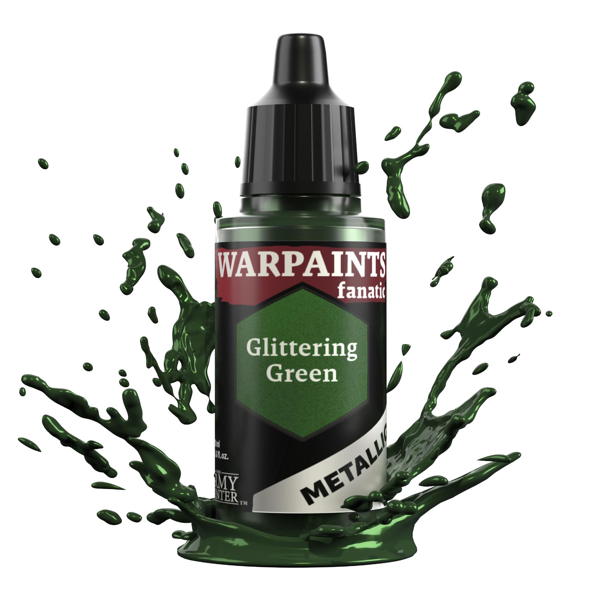 The Army Painter, Warpaints Fanatic Metallics Glittering Green Single Acrylics, Miniature Hobby Painting, Quality Paint for Miniature Wargaming