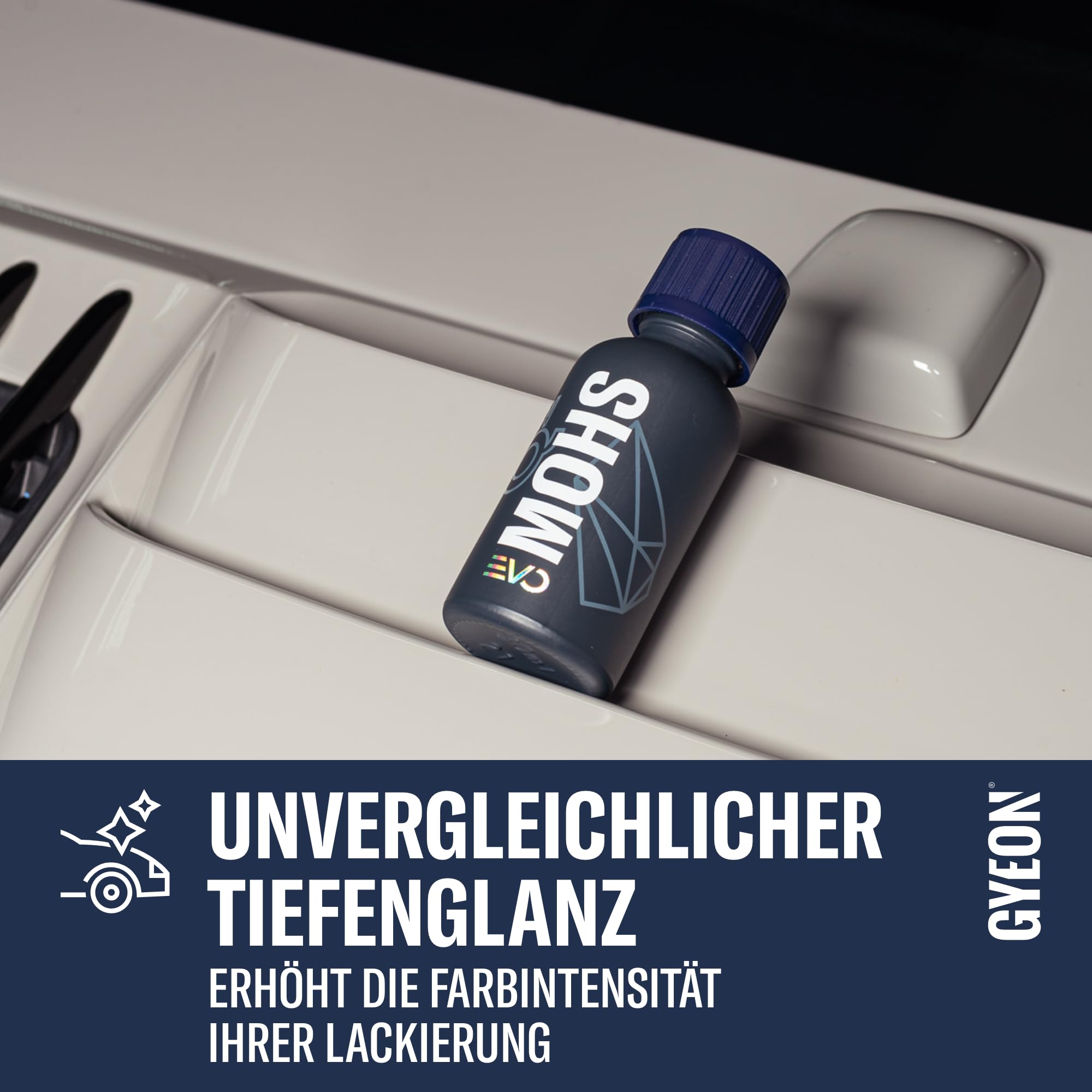 GYEON Q² Mohs EVO + Q²M Cure Detailer - Auto Keramikversiegelung - langanhaltender Tiefenglanz, mit starker hydrophober Beschichtung, bis zu 48 Monate (30 ml + 100 ml)