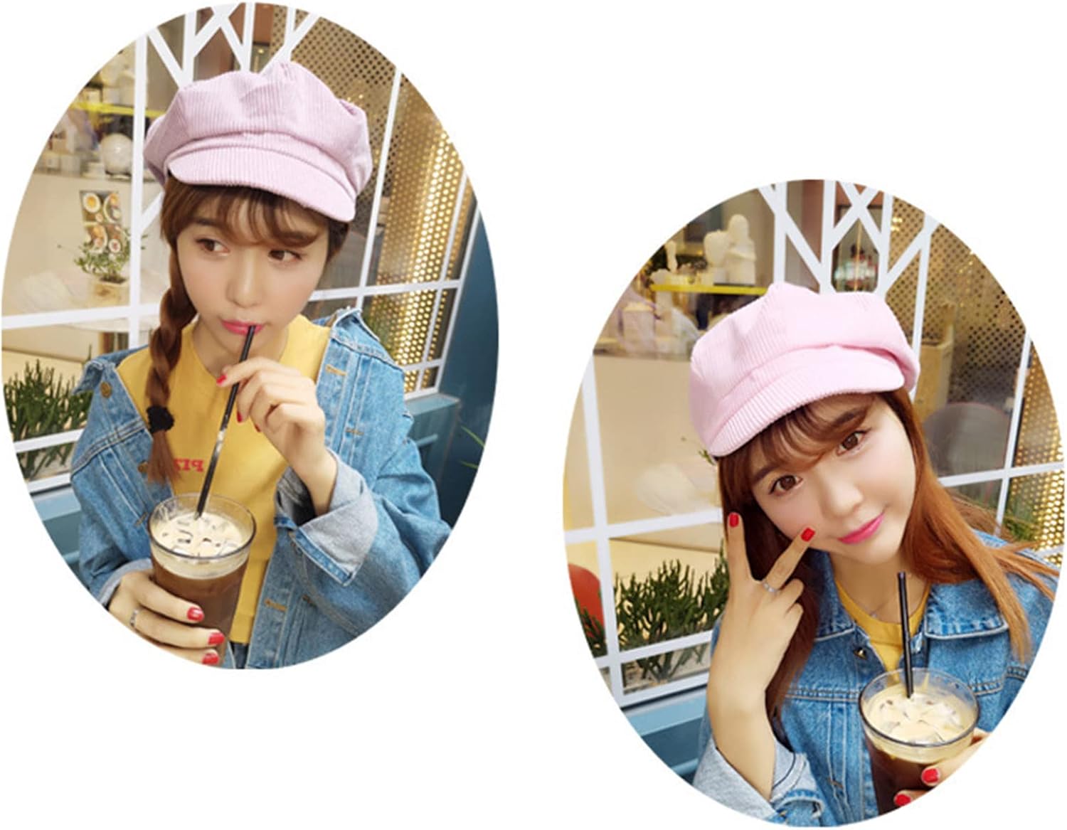 Women Girls Newsboy Cap Summer Beret Cap,Cabbie Painter Hat Vintage Visor Hat