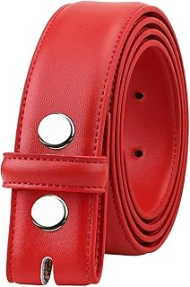 Correa de repuesto de piel auténtica sin hebilla de 33 mm para cinturón de vestir con hebilla de 35 mm