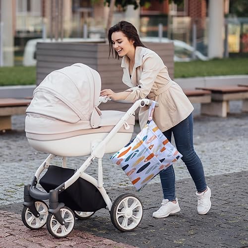 Miniatura 6 de Bolsa impermeable y reutilizable para trajes de baño, viajes, baño, playa, piscina, pañales, bolsa de gimnasio de yoga, ropa sucia y húmeda,