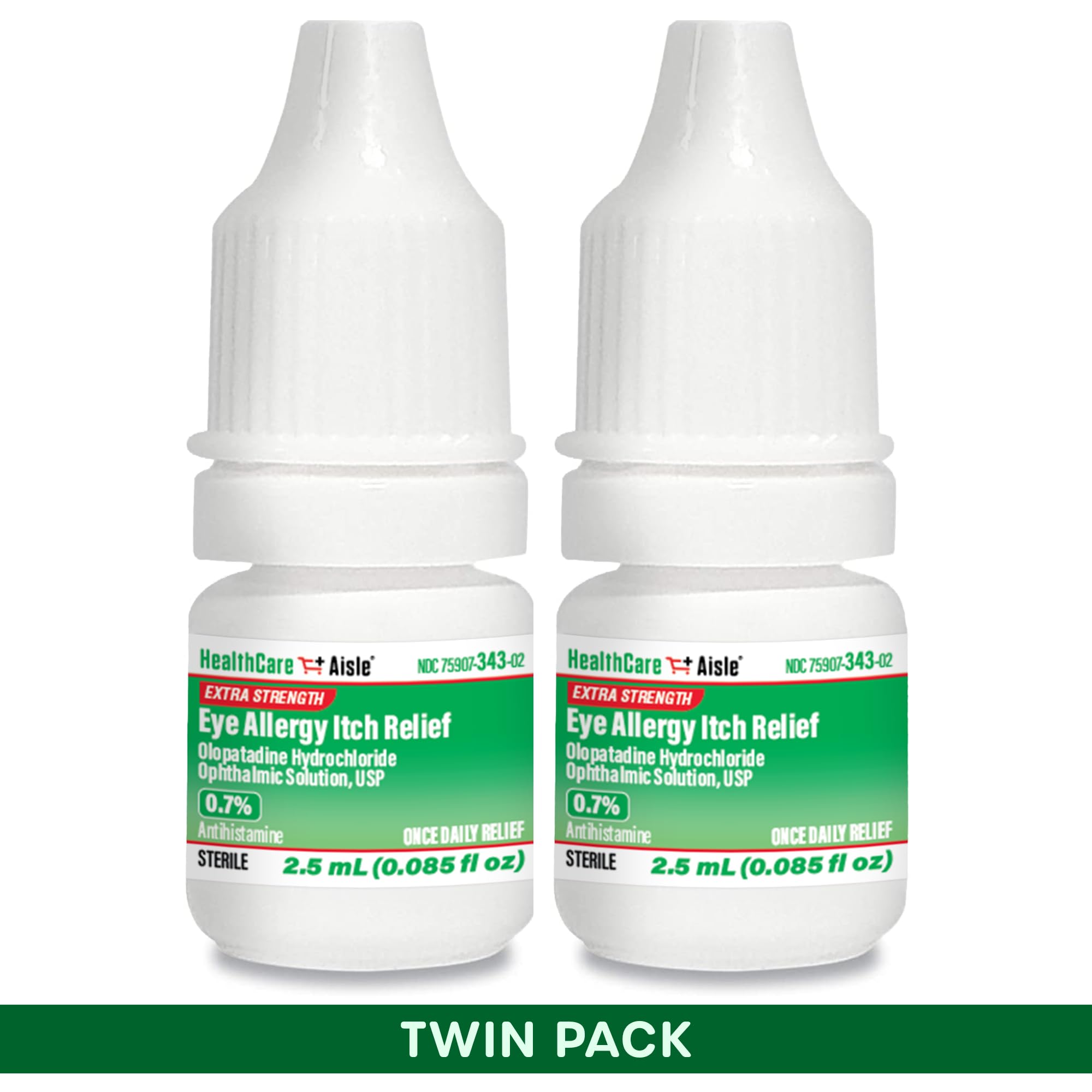 HealthCareAisle Eye Allergy Itch Relief, 0.7%, 2.5mL, Twin Pack — Amazon image 3