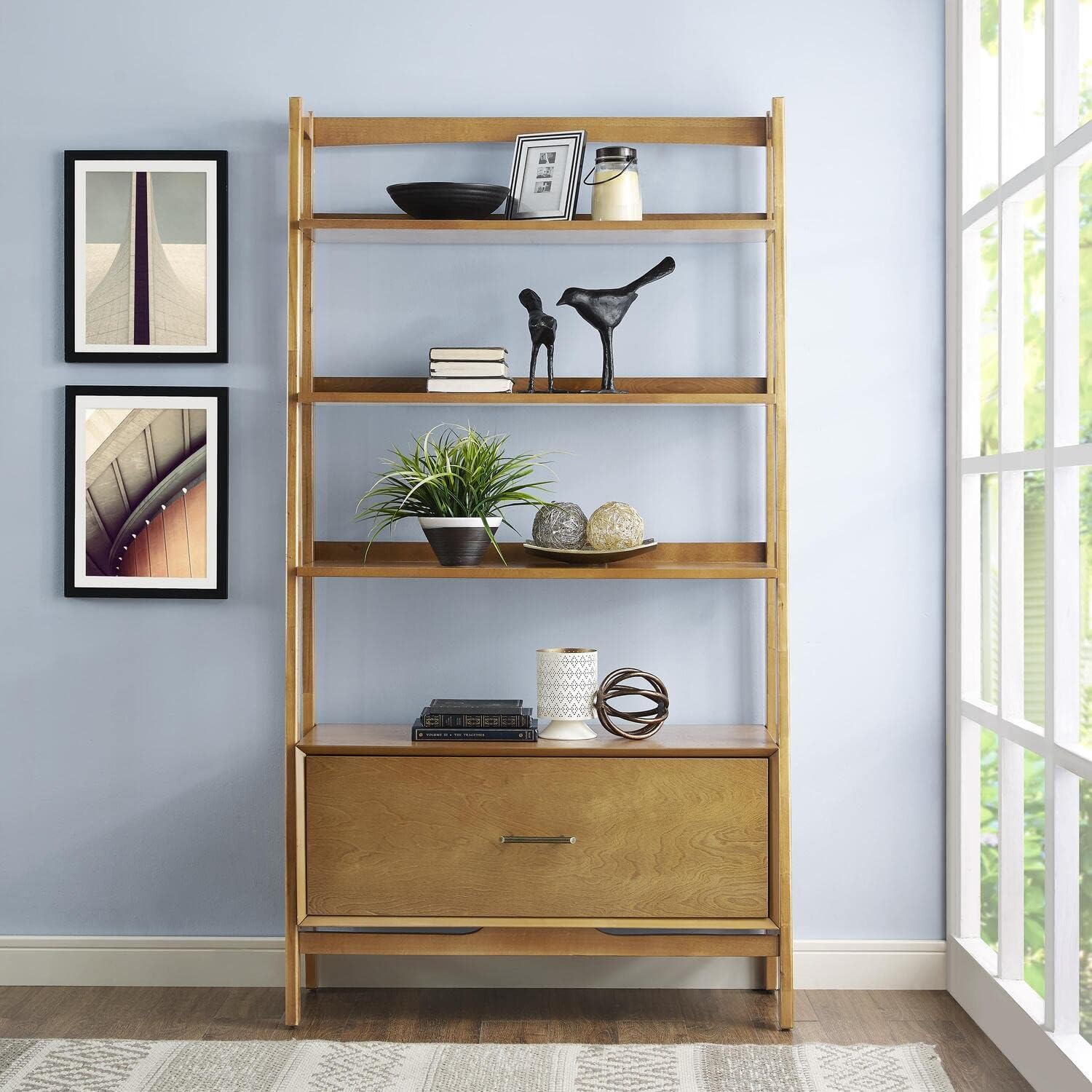 Crosley Furniture Landon Large Etagere Bookcase, Acorn : Everything Else