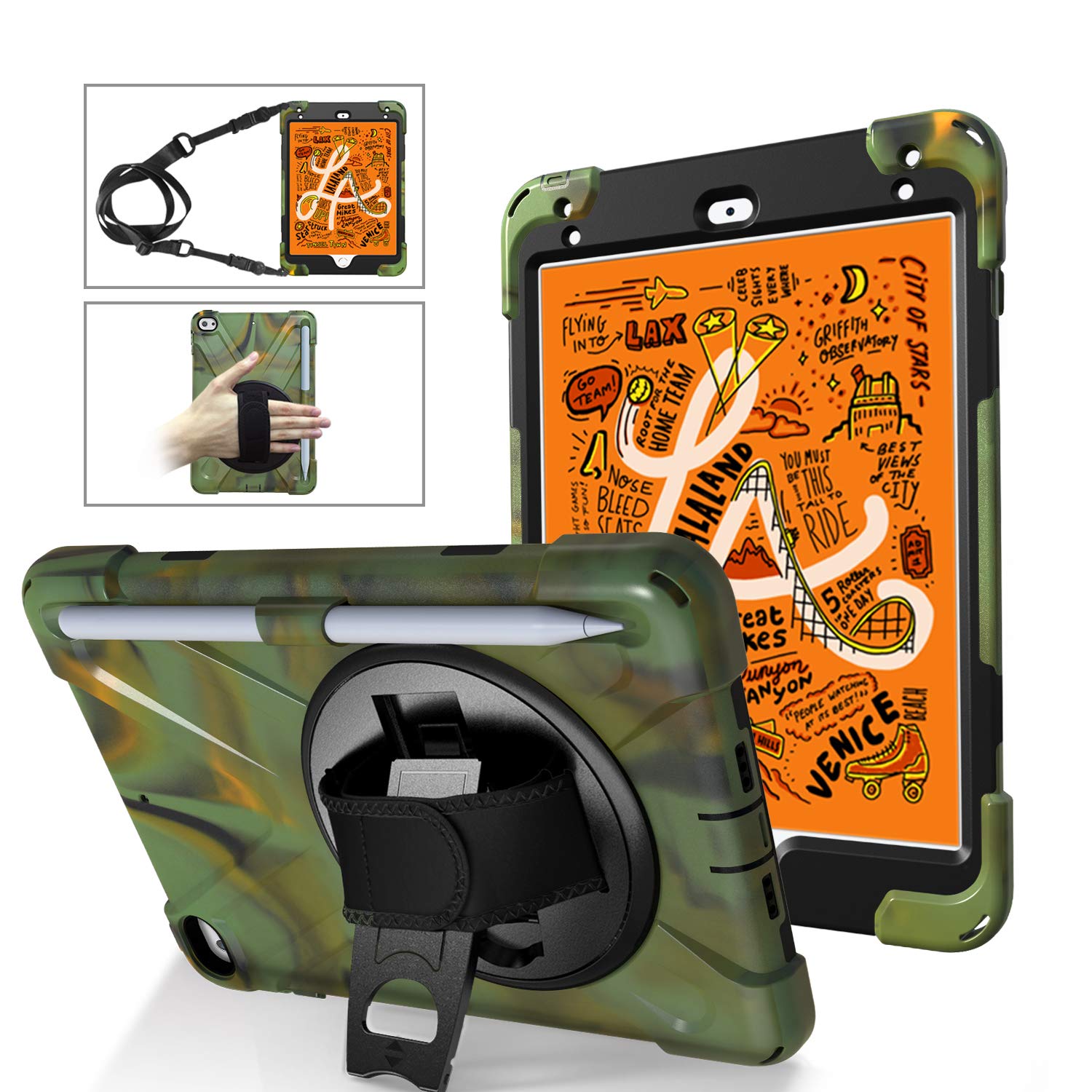 Apple iPad mini 5セルラー　本体 カバー・アダプター、ペン付き Amazon.com: ZXHYliang for iPad Mini 5 / Mini 4 Case 7.9 Inch, with