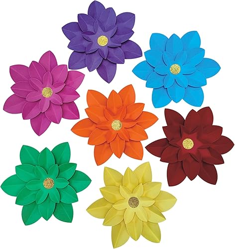 Miniatura 3 de Mybbshower Flores de papel turquesa para pared, boda, fiesta, cumpleaños, celebración, telón de fondo, decoración, paquete de 9