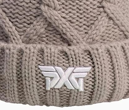 PXG Lux Cozy Knit Cuff Beanie with Pom Medium Gray