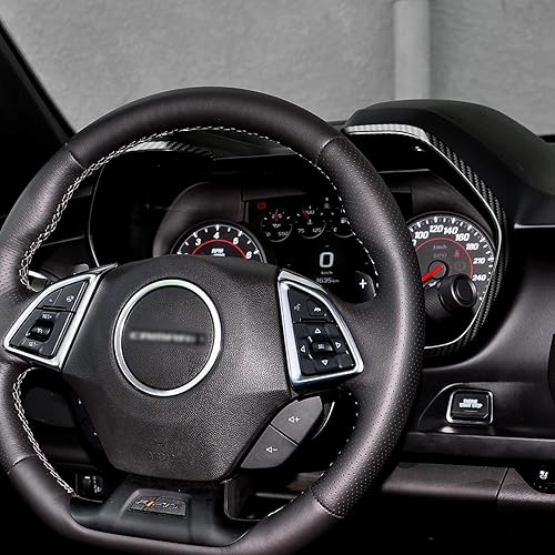 Miniatura 5 de AIRSPEED Adhesivo para marco de velocímetro Camaro, marco adhesivo para tablero central, tacómetro de fibra de carbono, accesorios de ajuste