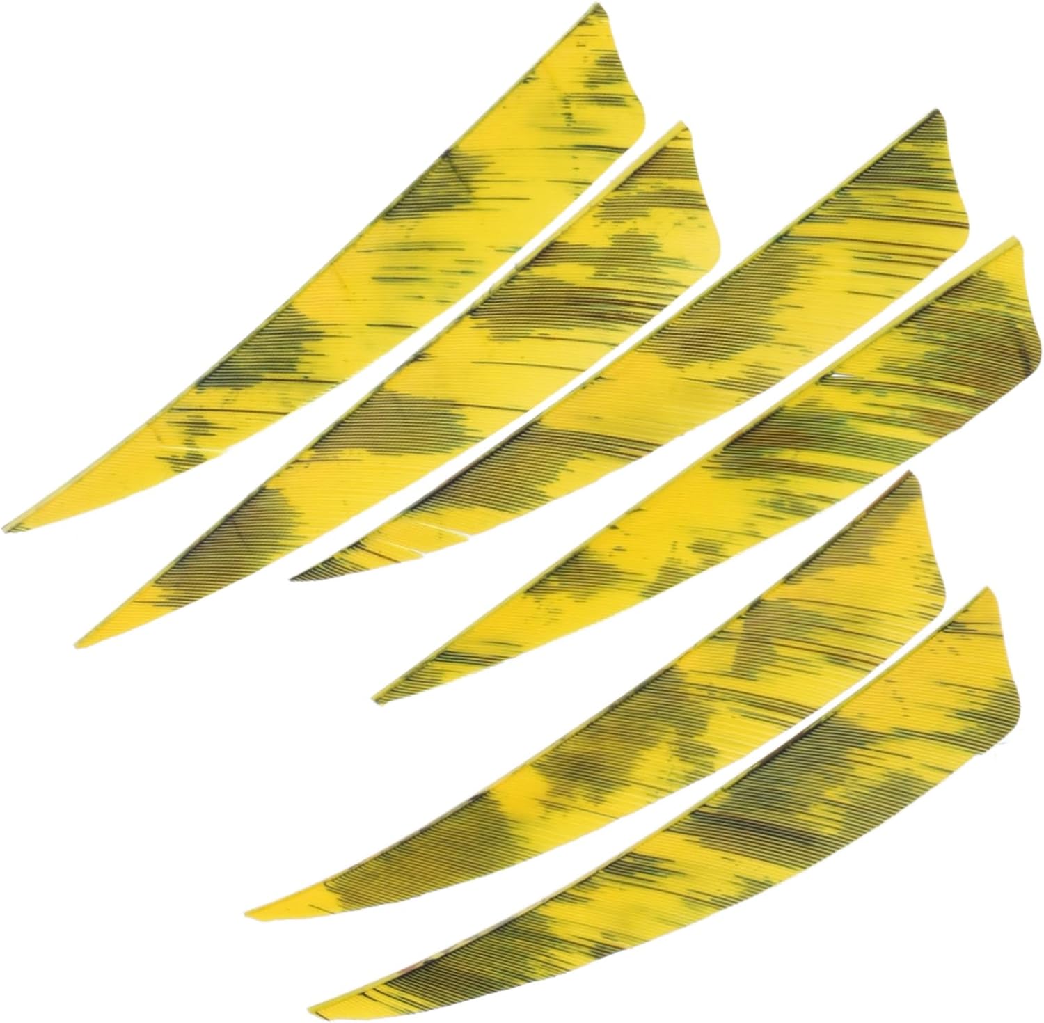 balacoo 6pcs Real Arrow Fletchings Camouflage Lightweight Replacement for Archery Practice and Hunting Stabilizes Flight for Improved Accuracy