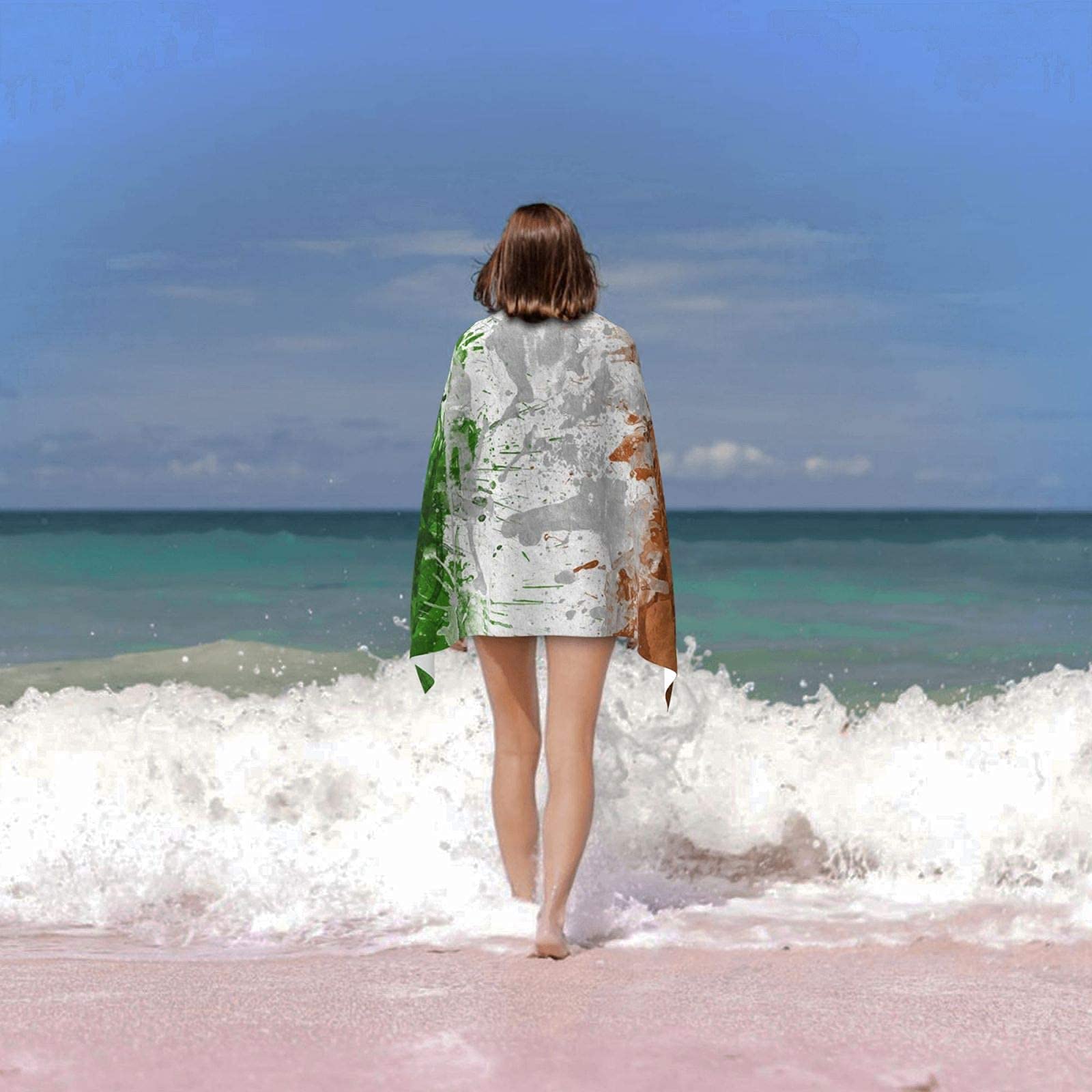 Asciugamano Da Spiaggia E Bagno Con Bandiera Dell'Irlanda Del Nord - 100% Cotone, 150x75 Cm, Telo Mare Con Scritta 'Our Wee Country'