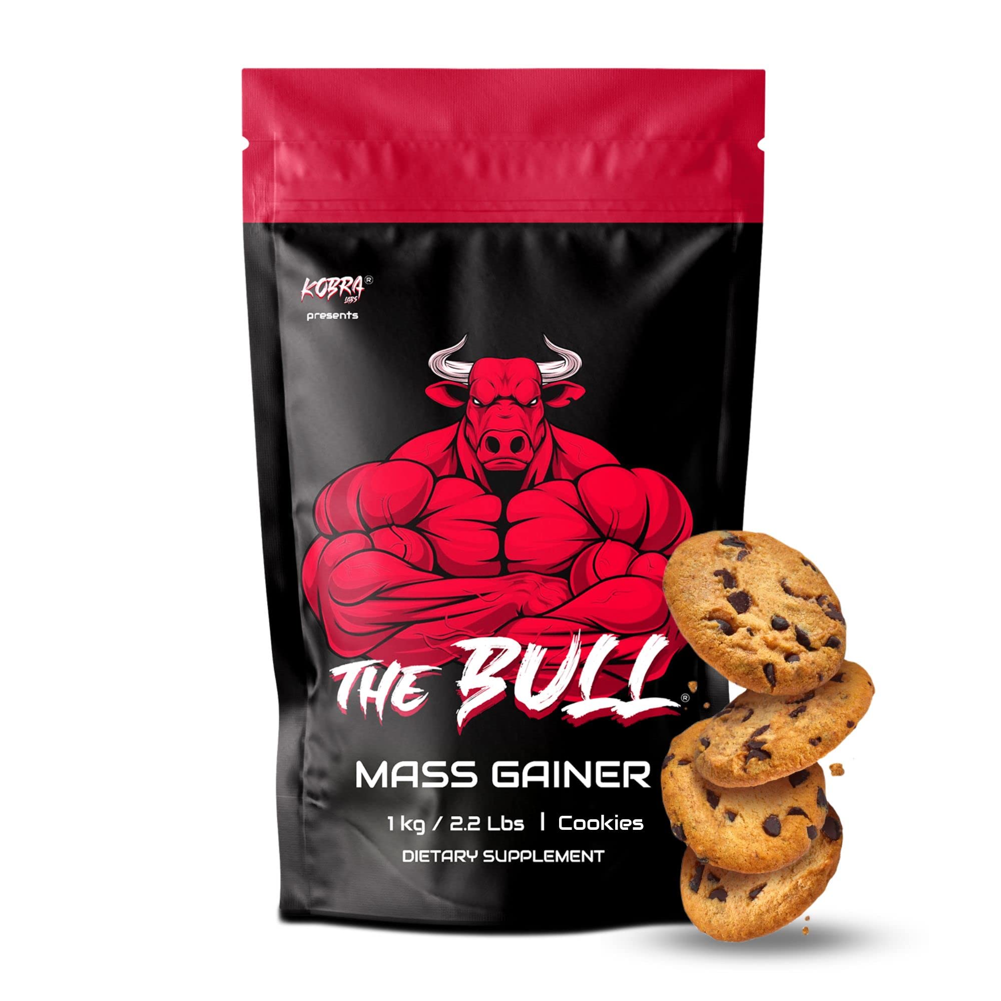 Buy Kobra Labs The Bull Mass Gainer [1Kg, Cookies] Lean Whey Protein