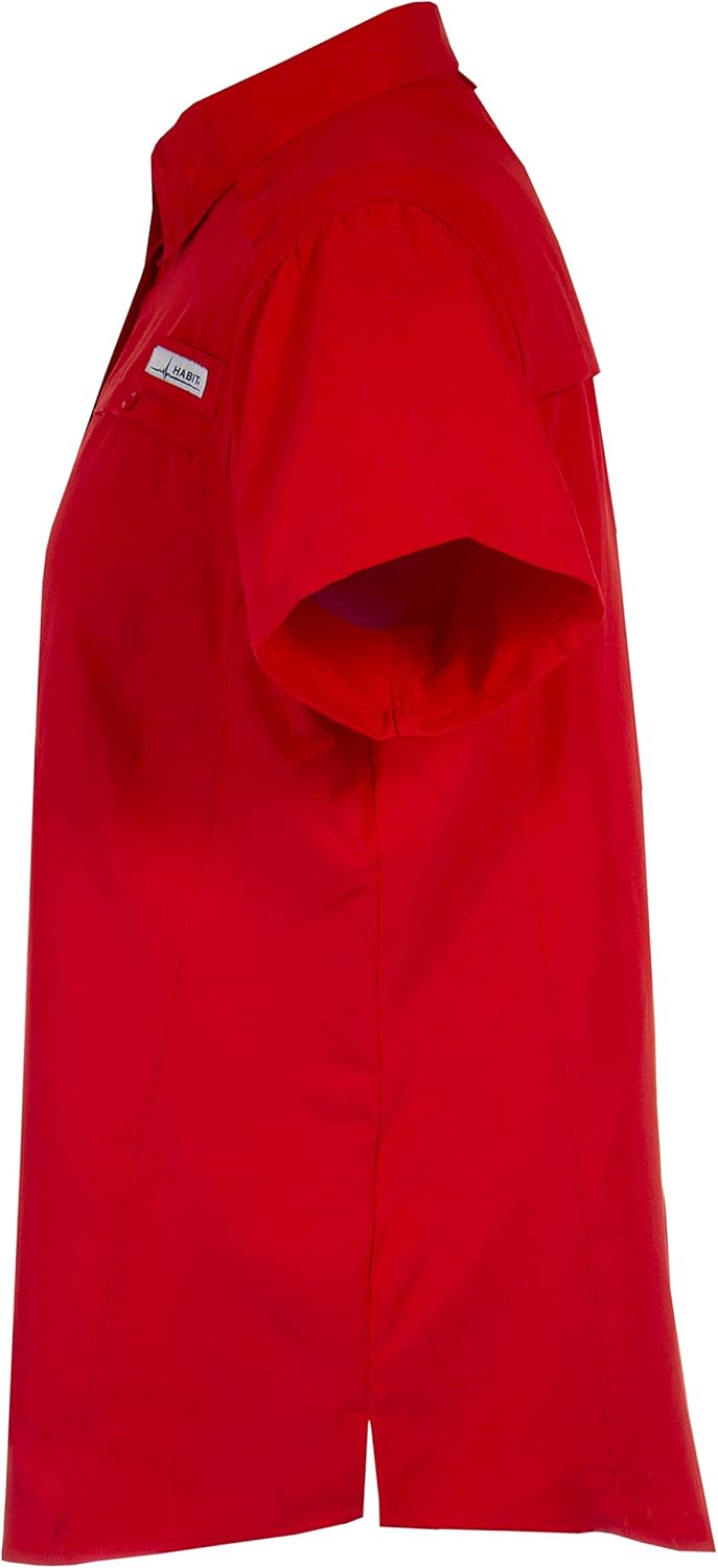 HABIT Womens Shell Cove Short Sleeve River Guide Fishing Shirt : Clothing, Shoes & Jewelry