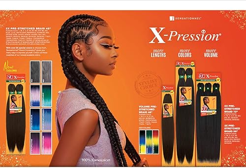 Miniatura 4 de Sensationnal Sensationnel - Trenzas de ganchillo de la colección africana, 2 trenzas preestiradas X-Pression, 72 pulgadas (paquete de 5, 2)