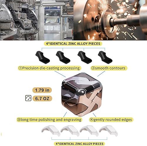 Miniatura 2 de Rompecabezas de metal 3D-Brain-Teaser Toys caja de juguetes geniales para niños, niños, adolescentes, adultos, herramientas para TDAH y alivio del