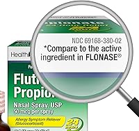 HealthA2Z Fluticasone Propionate Nasal Spray 2-Pack | 24HR Allergy Relief for Runny Nose, Congestion, Sneezing, Itchy Eyes