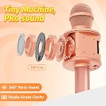 Fede Karaoke Microphone for Kids Adults, Wireless Bluetooth Microphone with LED Lights Portable Mic Speaker Karaoke Machine for Singing