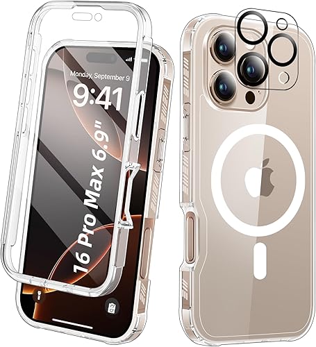 Miniatura 29 de Funda para iPhone 15 de cuerpo completo, protector de pantalla integrado, con protector de lente de cámara, [antiamarilleamiento], funda protectora