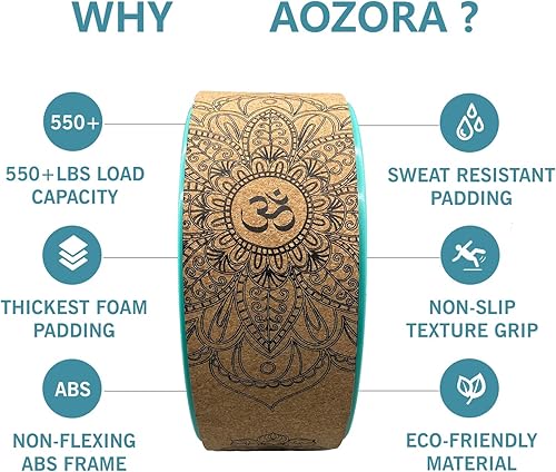 Miniatura 3 de Aozora Yoga Wheel 13" with Most Detailed Book Step by Step Guide on How to Do 30+ Poses,! Perfect for Stretching and Improving Backbends