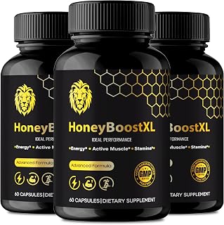 Honey Boost XL Capsules, Official HoneyBoost XL Supplement Pills - Maximum Strength, All Natural Formula for Energy, Stamina and Performance, HoneyBoostXL Pills Reviews (3 Pack)
