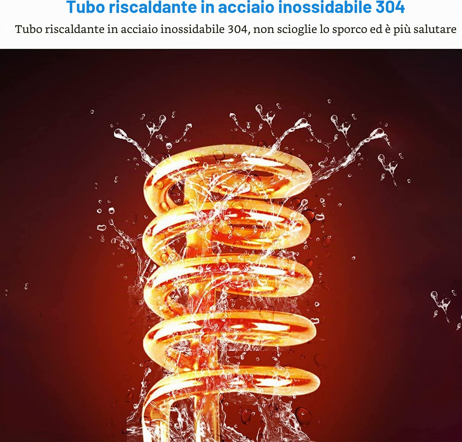Scaldabagno elettrico istantaneo, rubinetto girevole a 360°, con indicatore di temperatura LED, 3000 W, bagno cucina, acqua e riscaldamento rapido