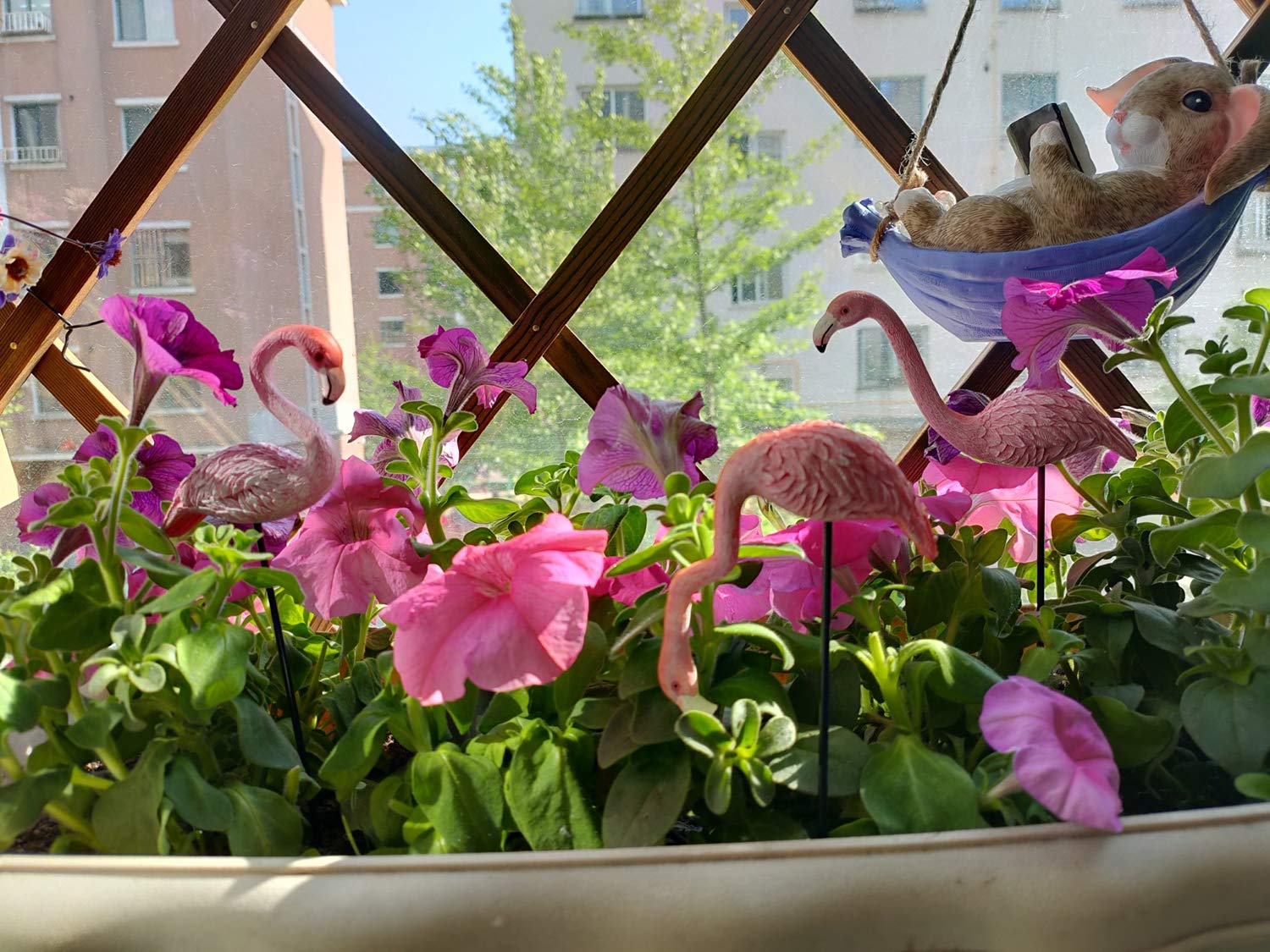 Mini Flamingo Snapklik.com : Miniature Flamingo Picks 2 Pack Fairy Garden Accessories ...