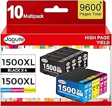 Jagute 1500XL Cartouches d'encre pour Canon PGI-1500XL PGI-1500 Remplacement pour Canon Maxify MB2050 MB2150 MB2750 MB2000 MB2755 MB2155 MB2300 MB2350, 10 Pack (4Noir, 2 Cyan, 2 Mégenta, 2 Jaune)
