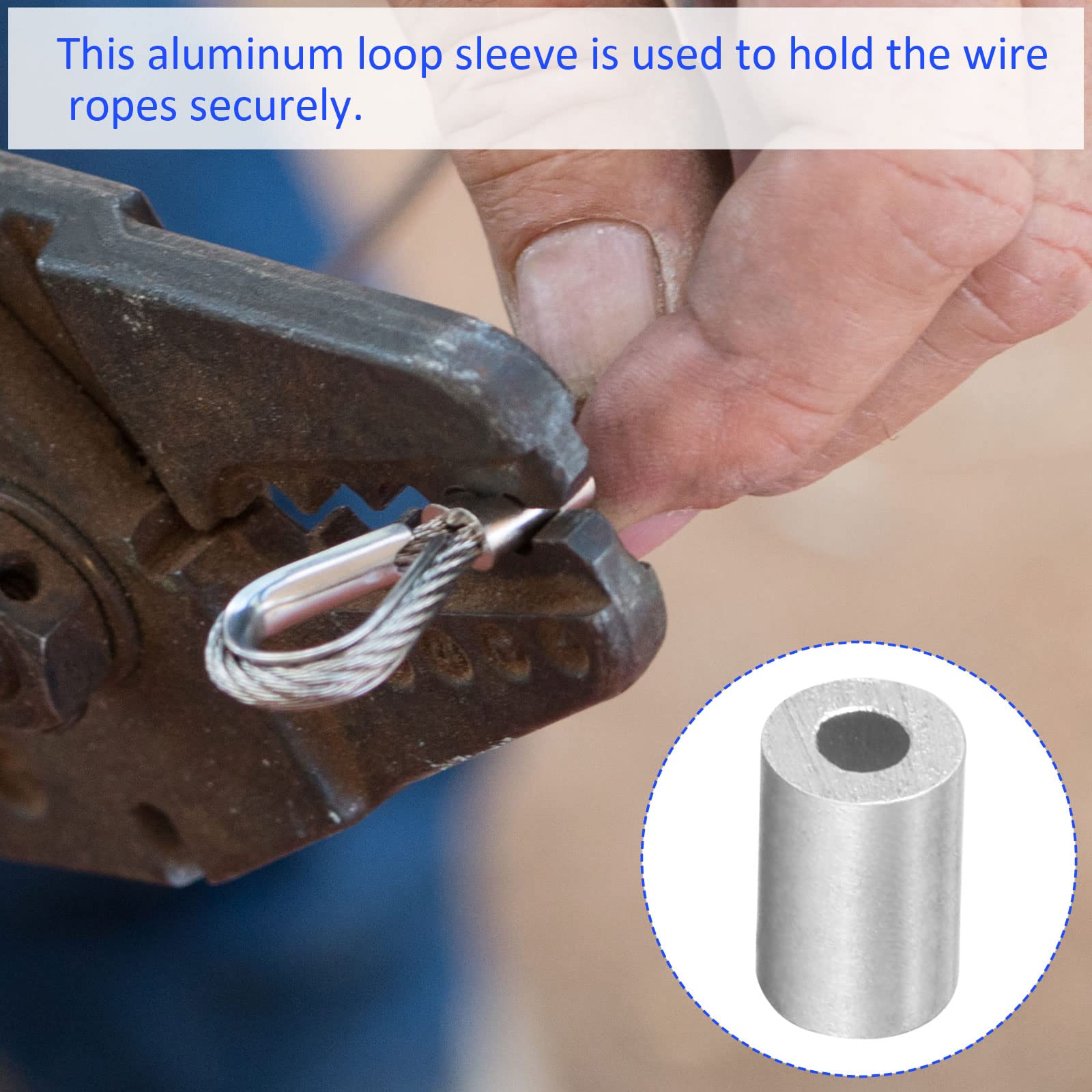 100 Manicotti Ovali In Alluminio Per Crimpare Cavi - 6x4.5mm, Per Recinzioni E Giardino (1.2mm)