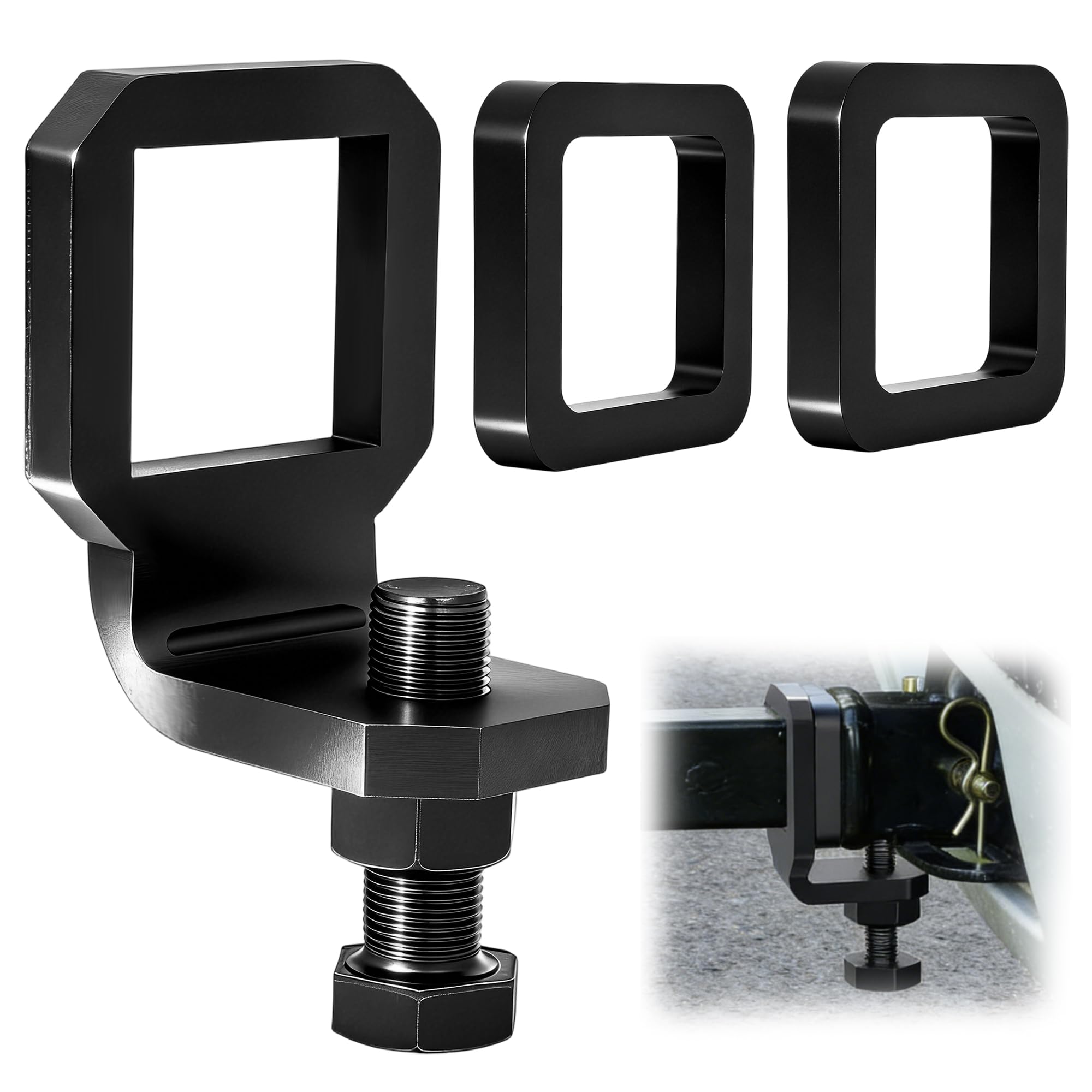 Photo 1 of ***Photo and description for reference purposes only***awagas 2" Anti Rattle Hitch Clamp with 2 Silencer Pads, Heavy Duty Hitch Tightener and Hitch Stabilizer for Quieter Towing, Easy Tool-Free Installation, Corrosion Resistant Powder Coated Finish