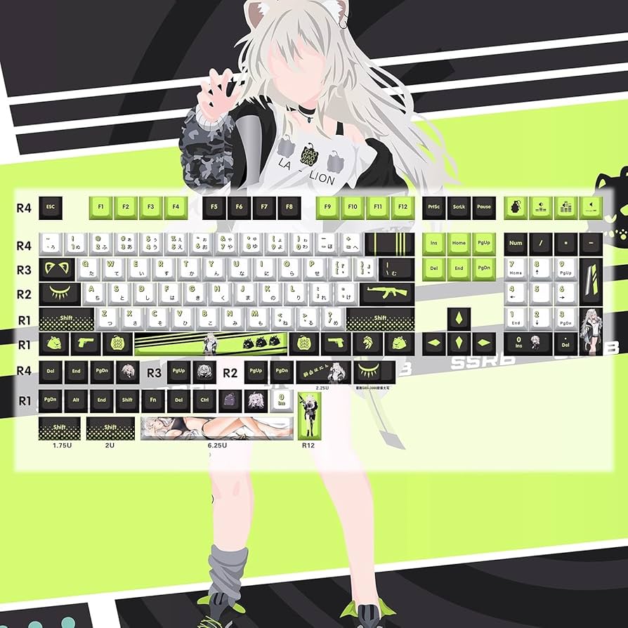 獅白ぼたん キーボード 製品 : REALFORCE × hololive GX1 Keyboard | REALFORCE | 日本