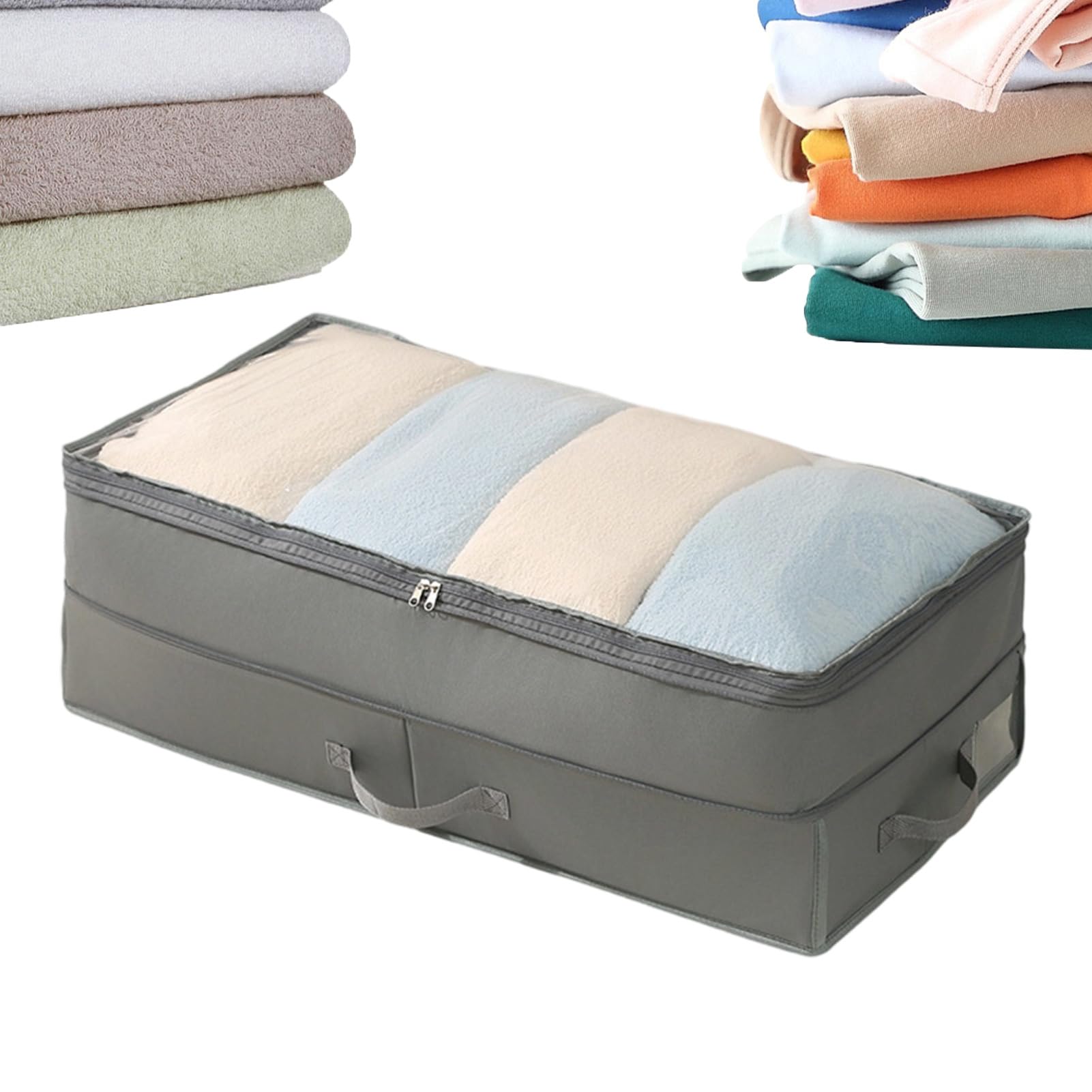 Boîtes de rangement sous le lit en tissu respirant haute qualité pour couvertures et literie