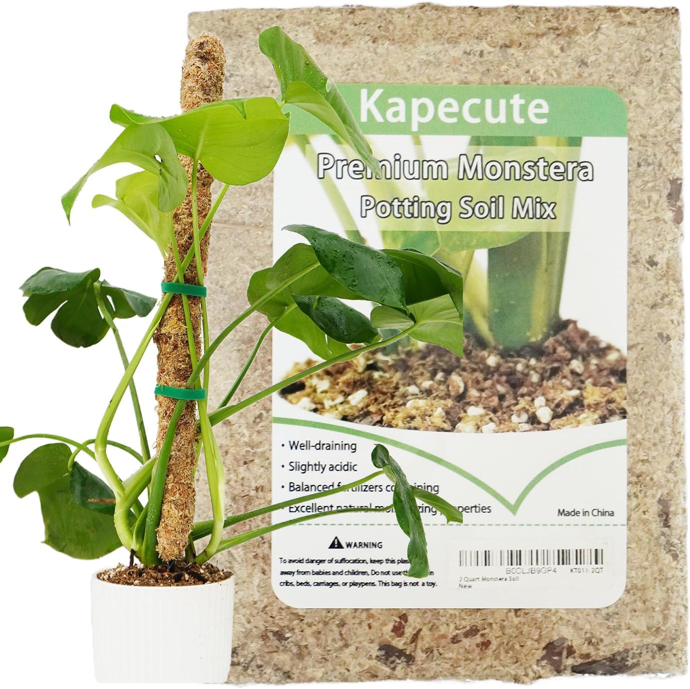 Kapecute 2 Quart Monstera Soil, WellDraining, Moisture