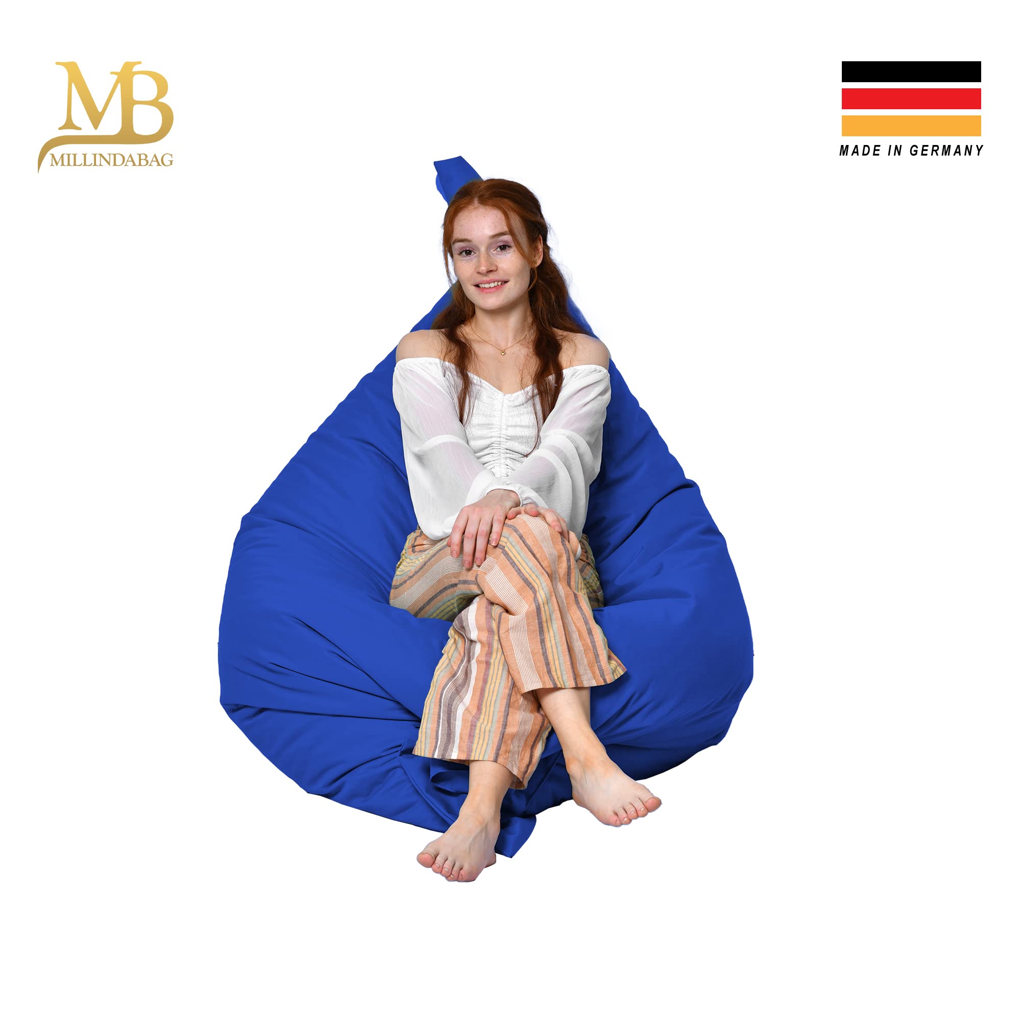 Rechteckig Sitzsack für Kinder Jugendliche Erwachsene Beanbag Sitzen Liegen Indoor Outdoor Gaming gefüllt Anthrazit L 120x160 cm