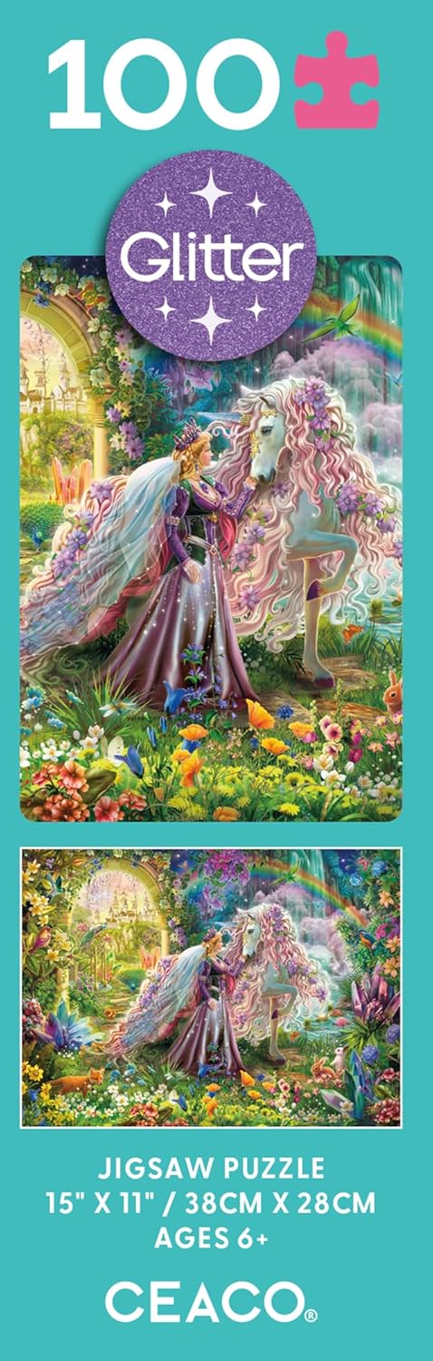 Ceaco - Unicorn Dream - Glitter - 100 Piece Jigsaw Puzzle