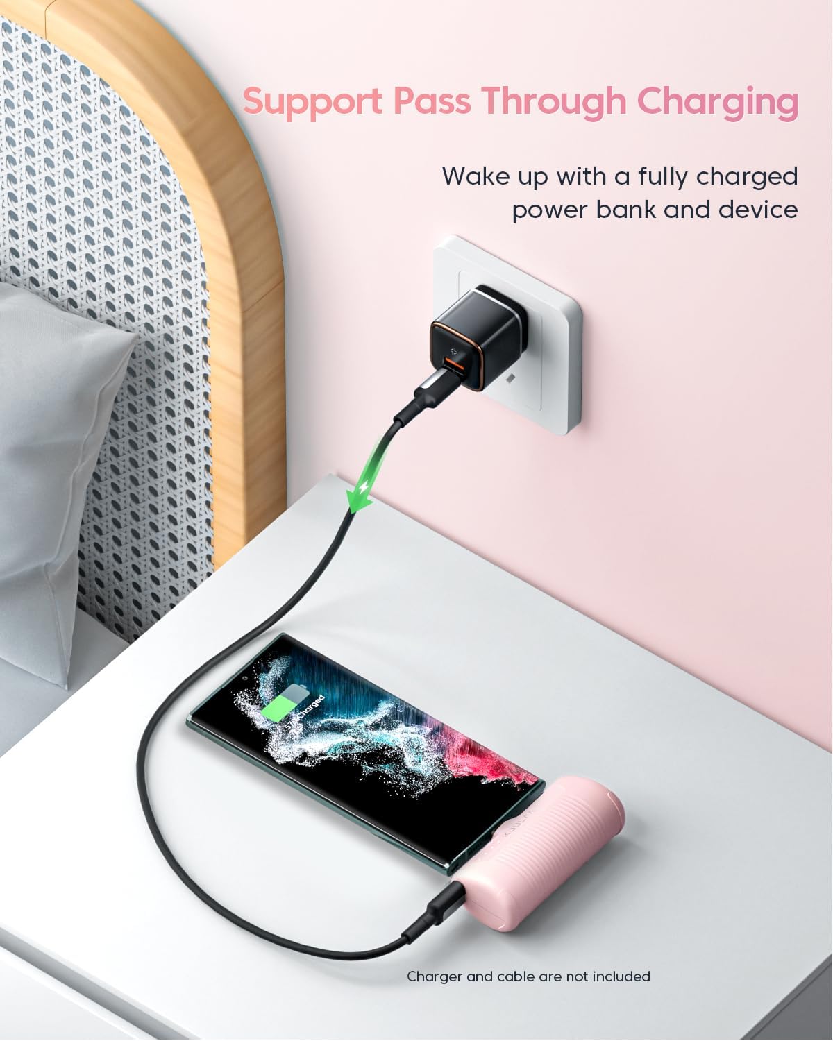 Kuulaa Portable Charger supporting pass-through charging