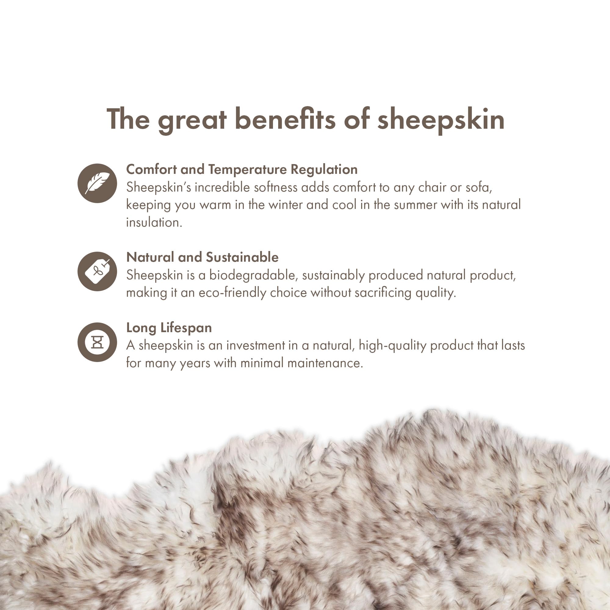 Alfombra Nordic Sheep de piel de cordero 100% orgánica, piel auténtica, 85x60 cm, Nueva Zelanda, piel natural, para salón, estera, sofá o silla