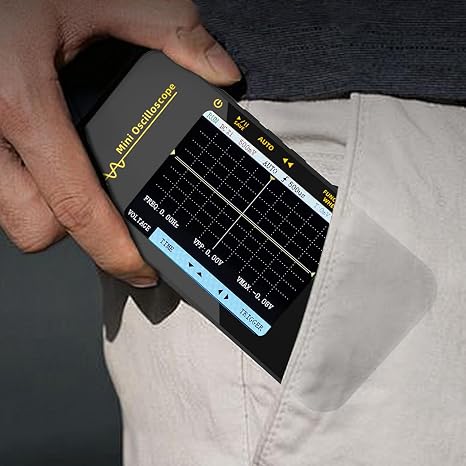 Handheld Digital Oscilloscope 10MHz Bandwidth with 48MSa s Sampling Rate, 3.2 Inch Screen, Trigger Functions
