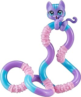 TANGLE Jr. Pets Fidget Toys - Stress and Anxiety Relief Therapy Toy - Tangled Toys Improve Fine Motor Skills - Twist Fidget Toy for Kids and Adults (Blue)