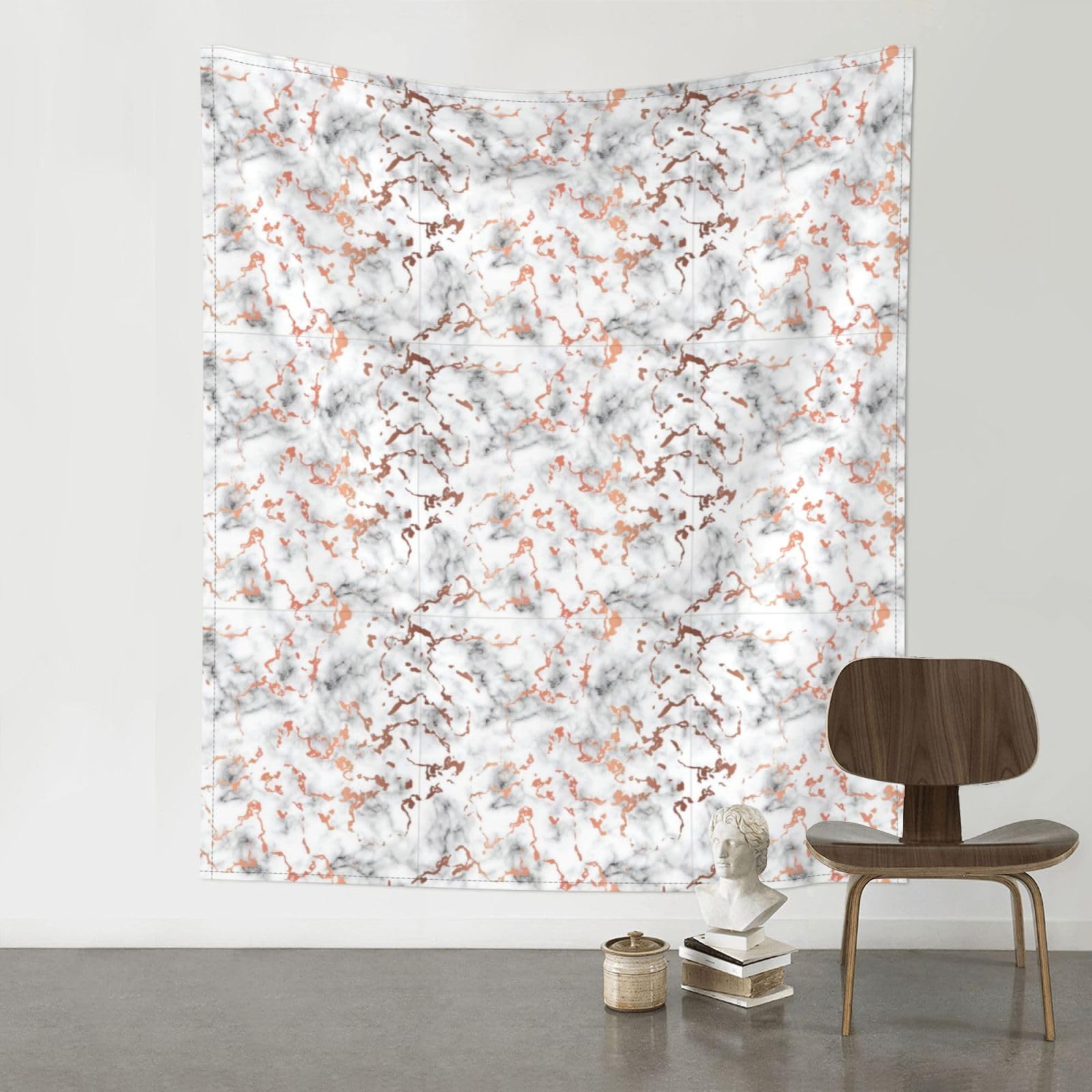 YYHHAOFA Marble Texture Copper Splatter Prints 60x51in Wall Tapestry – Durable Polyester Throw for Dorm, Beach, & Home Decor