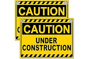 Bright 12 x 8 Coroplast Under Construction Signs