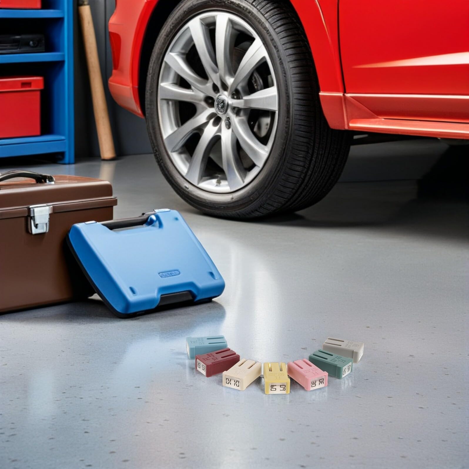 POPETPOP 18pezzi Kit di Fusibili per Auto Microfusibili Basso Profilo Fusibili Fusione Lenta in Plastica Assortimento di Sostituzione per Auto Camper Barca Camion Accessori per Veicoli