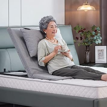 Elderly Bed Lift Backrest, Adjustable Electric Pillow Lifter, Portable Medical Sit-Up Backrest, 300kg Load-Bearing, Support Electric Bed Backrest for Neck Head and Waist Support,WithoutArmrests