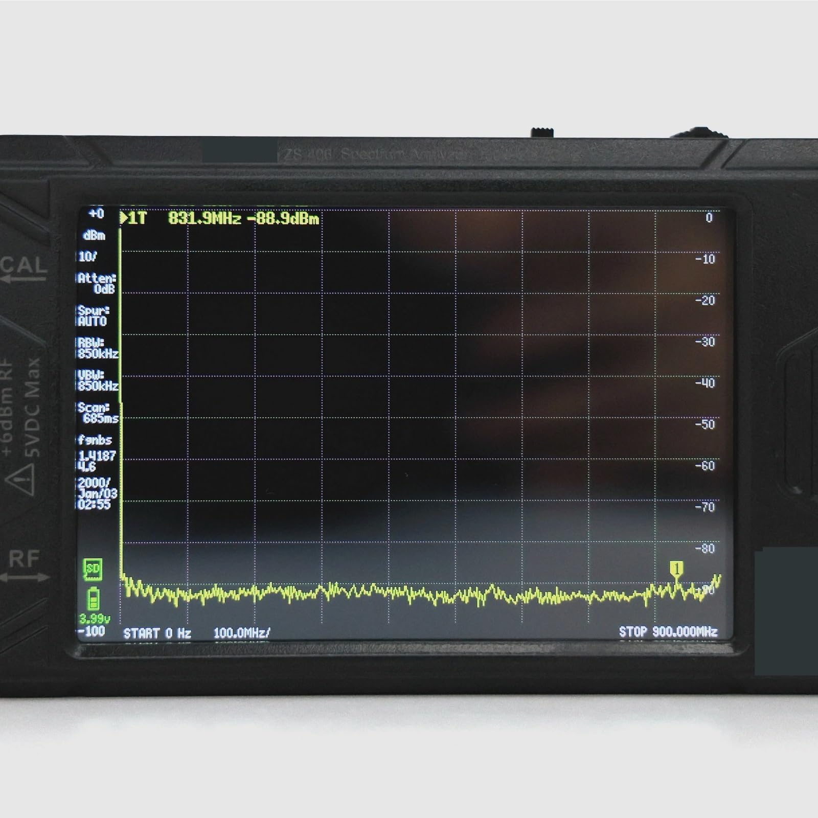 Spektrumanalysatoren, Handheld Tiny Spectrum Analyzer 3,95 Zoll Touchscreen Eingebaute Batterie